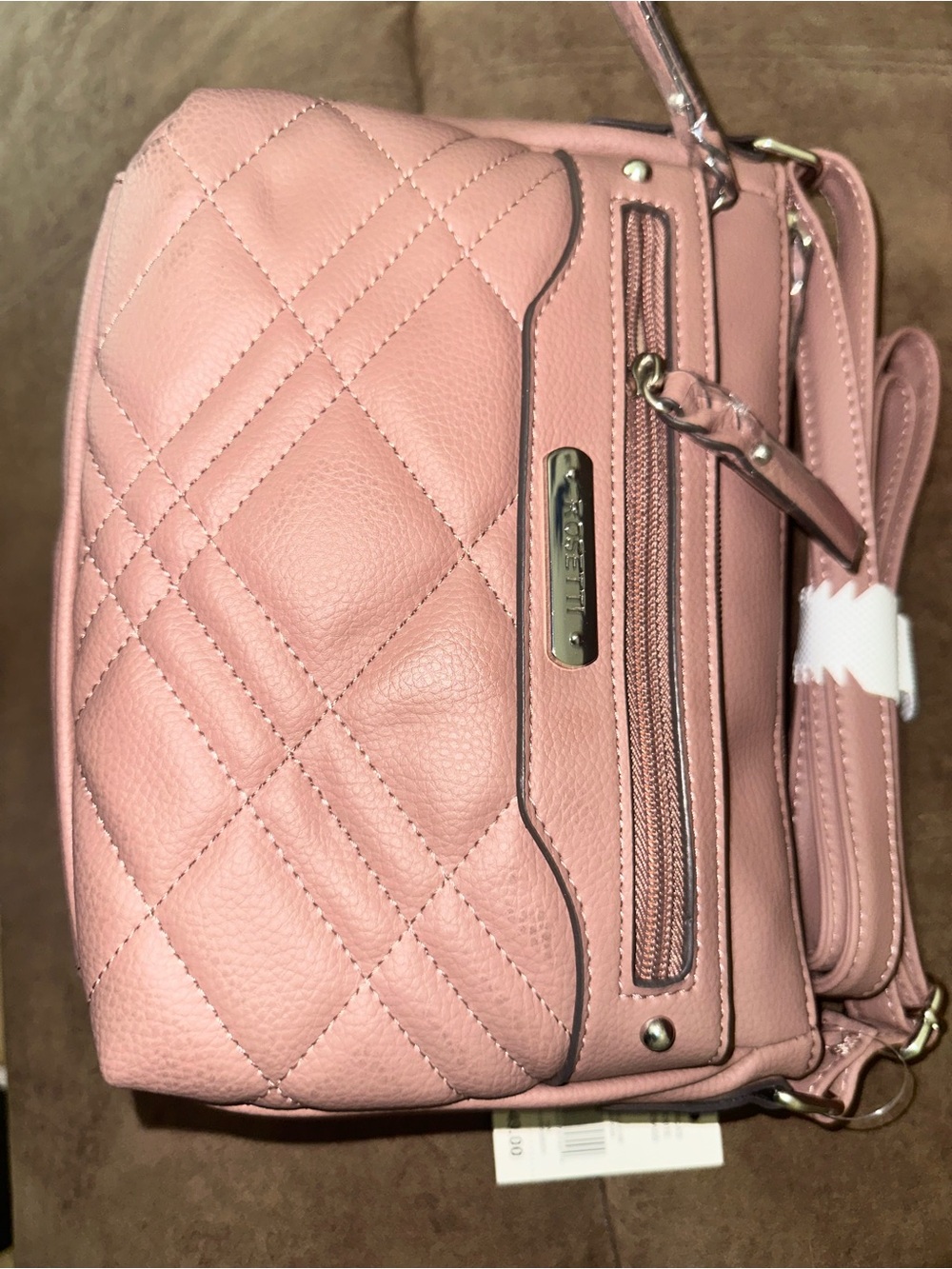 Quilted Pink Crossbody Handbag - Women's Shoulder Bag